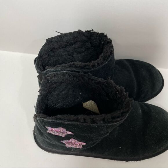 Ugg Koolaburra Black Sequin Star Ankle Winter Booties - Picture 2 of 11